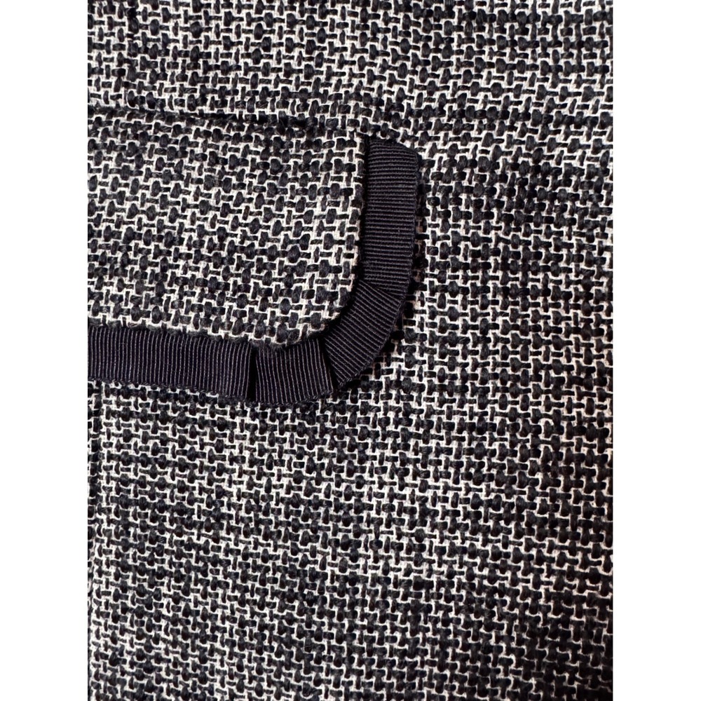 Talbots Women's Tweed Blazer Jacket Navy Blue Gray Plaid Petite Size 16 - Picture 4 of 10